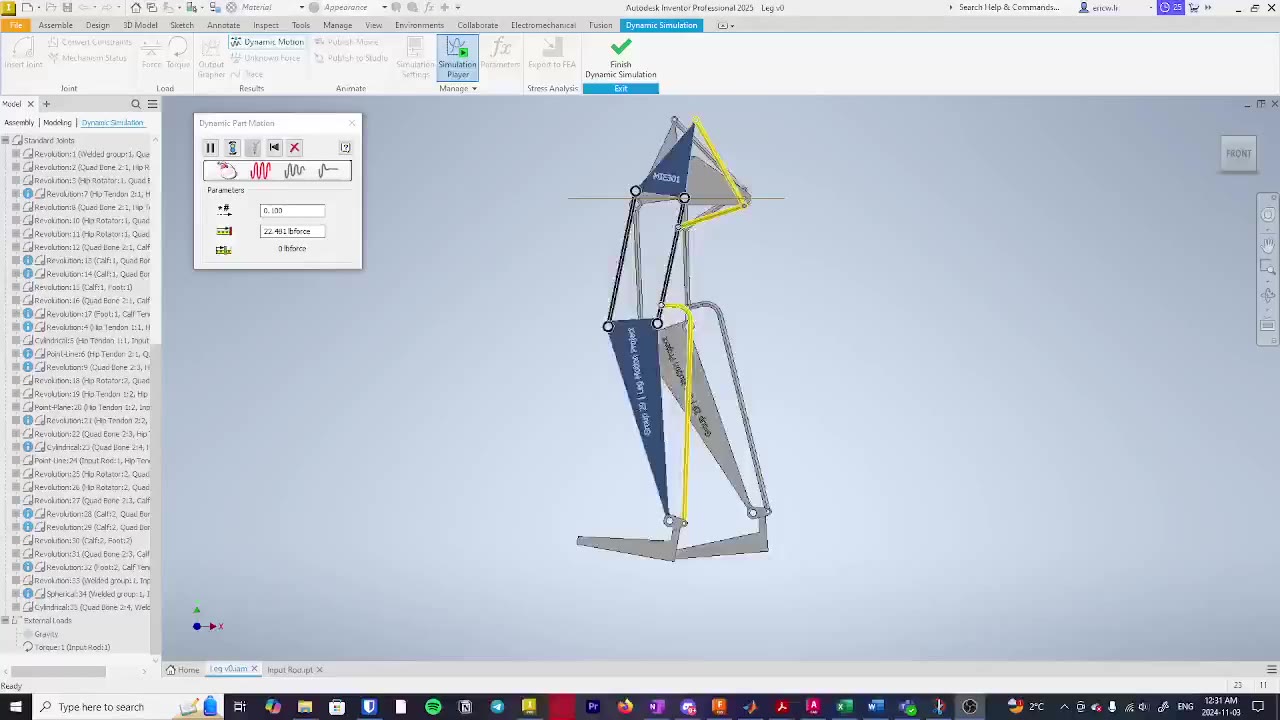 Leg Stride Kinematics